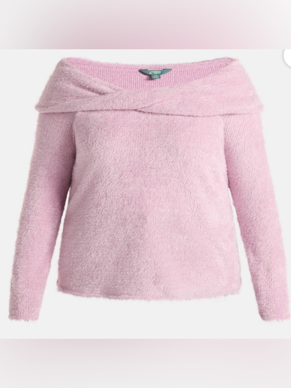 Terra & Sky Women’s Plus Off The Shoulder Eyelash Chenille Top